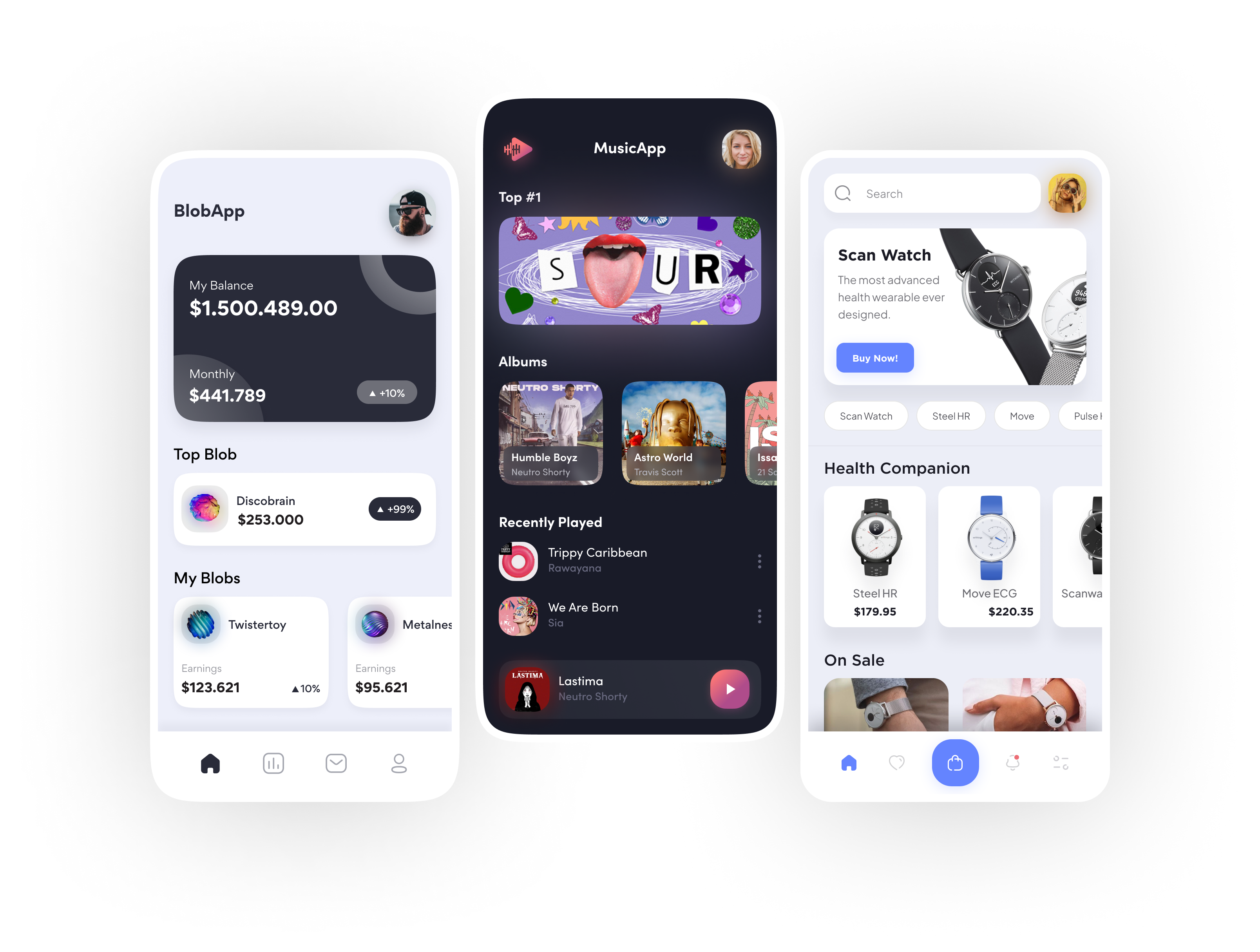 Mobile product interface explorations