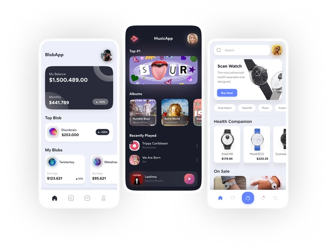 Mobile product interface explorations