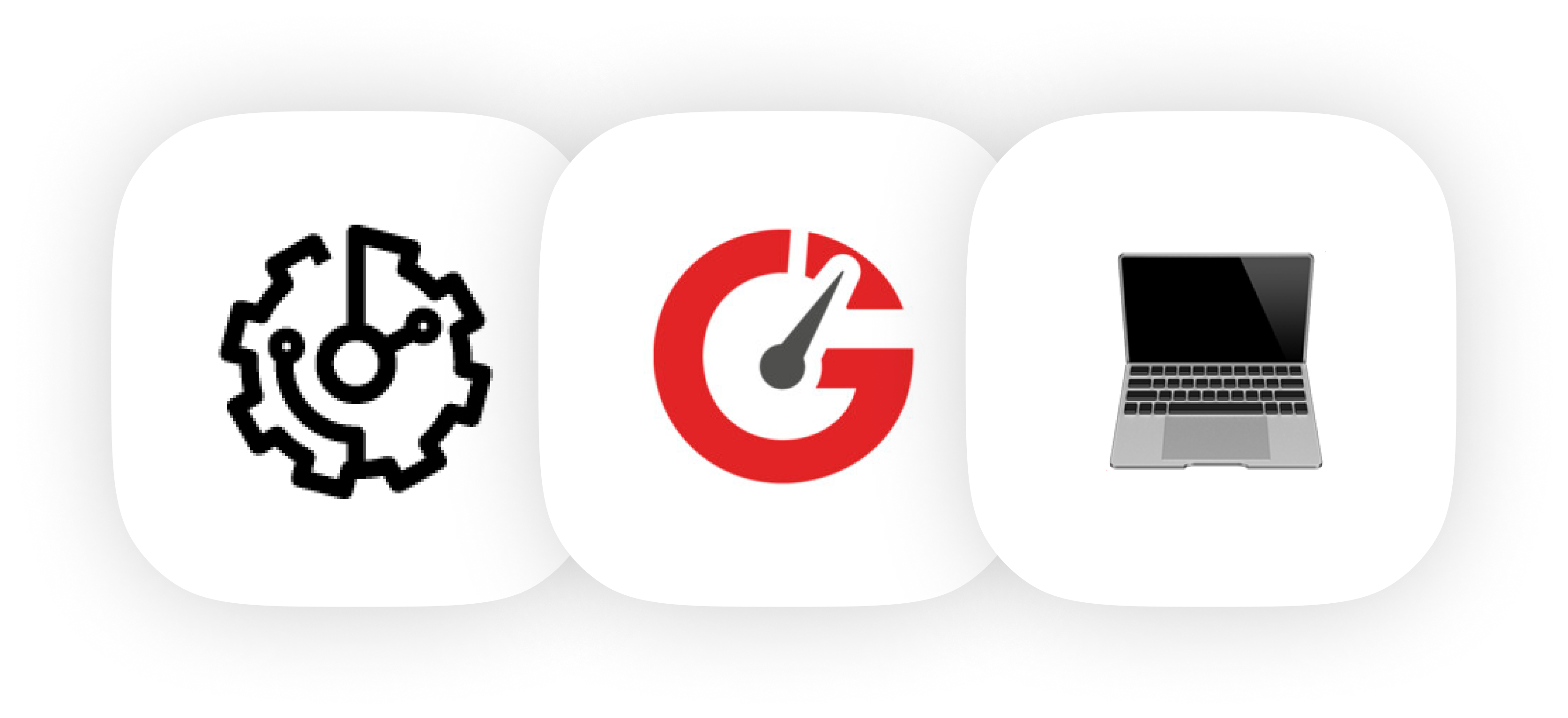 Current company and freelance work symbols